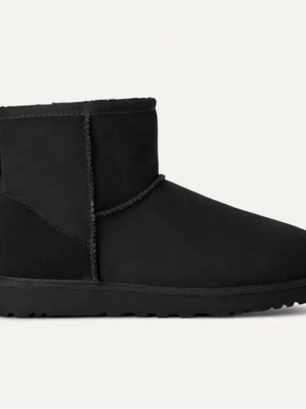 UGG Classic Mini Short Black Suede Boot size 7